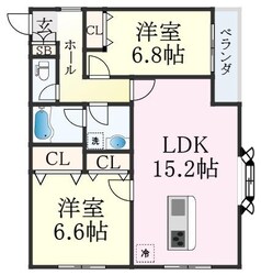 三ノ宮駅 徒歩12分 2階の物件間取画像